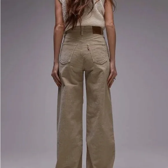 Stylish Tan Wide-Leg Pants size 26 - Picture 2 of 11